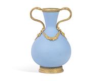 A Wedgwood Gilt Bronze Mounted Blue Jasperware Vase
