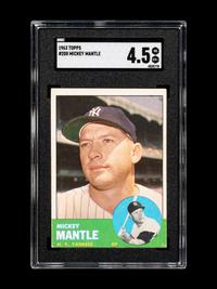 A 1963 Topps Mickey Mantle Baseball Card No. 200 (SGC 4.5 VG/EX+)