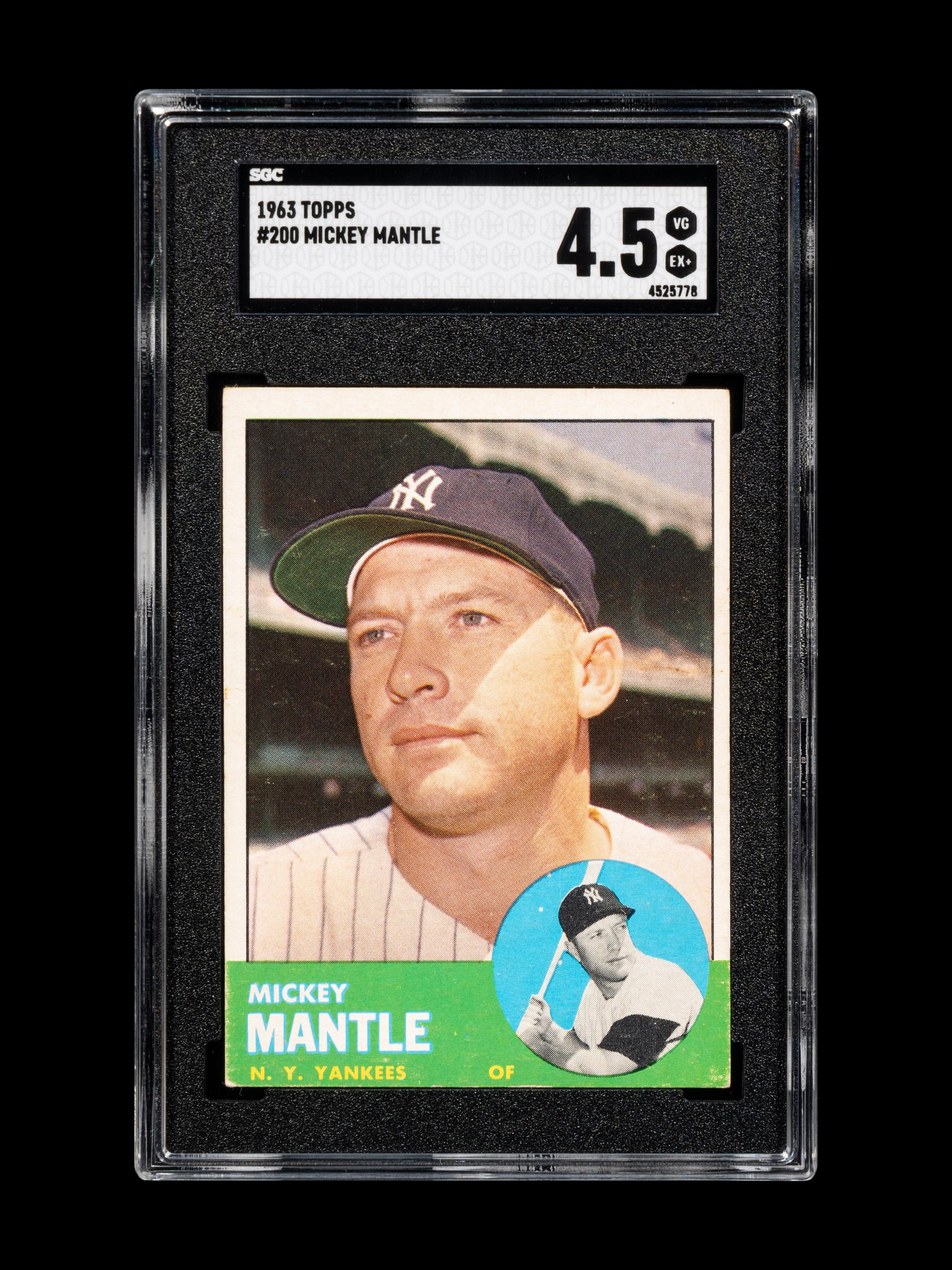 A 1963 Topps Mickey Mantle Baseball Card No. 200 (SGC 4.5 VG/EX+)
