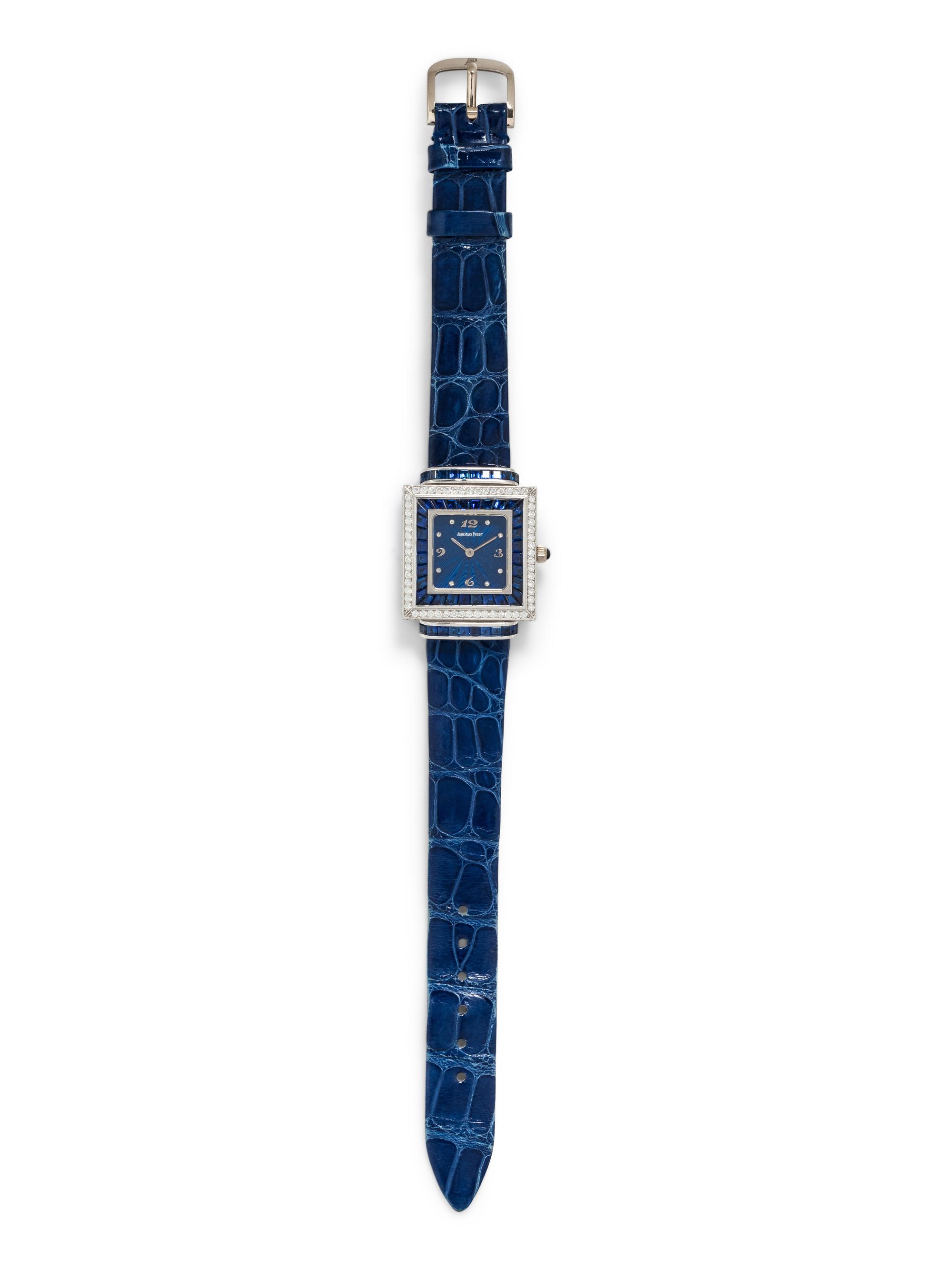 AUDEMARS PIGUET, SAPPHIRE AND DIAMOND WRISTWATCH