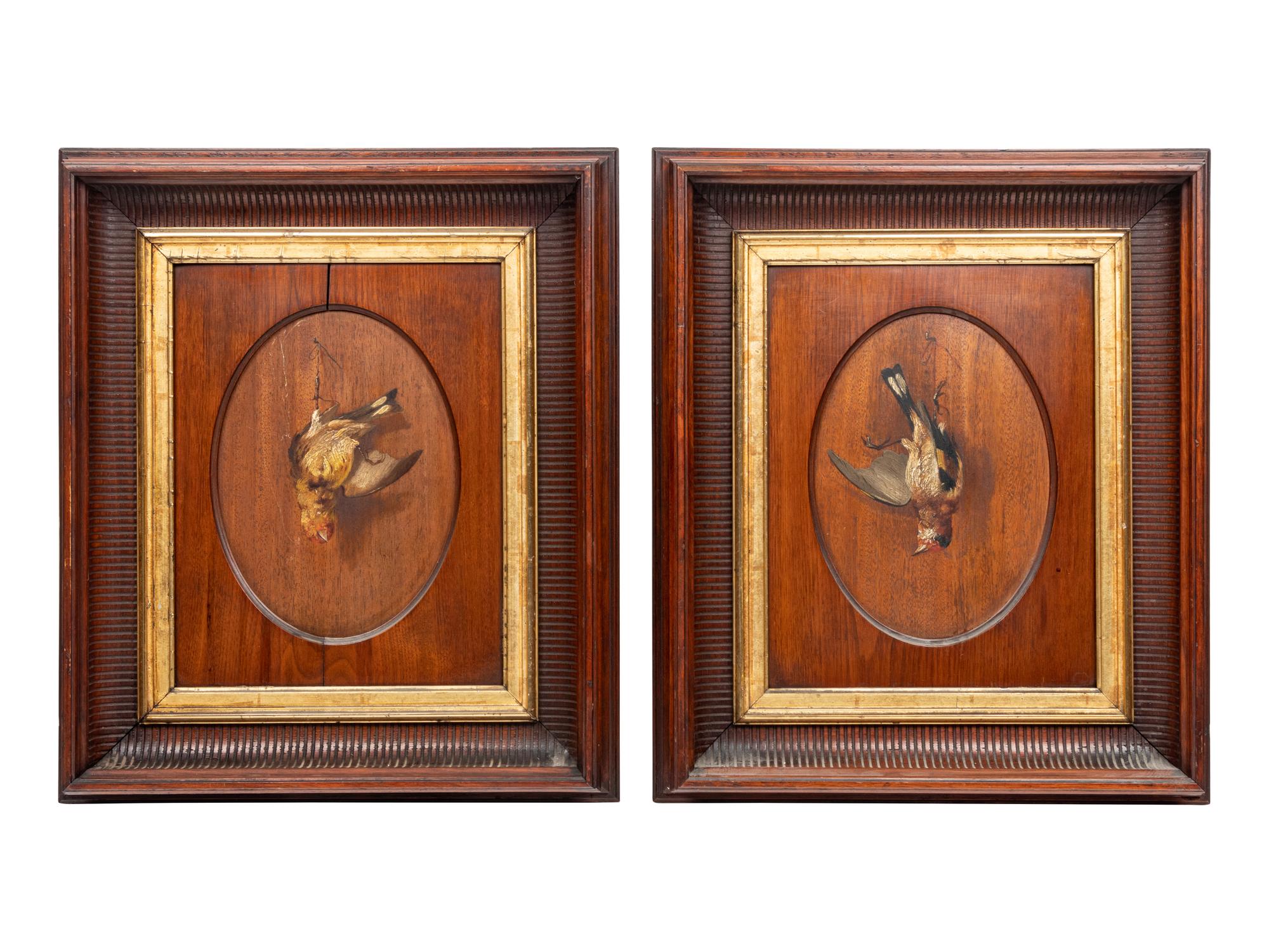 A Pair of Nature Morte Still Lifes Painted on Panels