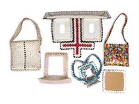 Six Prison Art Cigarette and Candy Package Frames and Purses