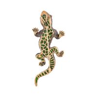 SILVER-TOPPED GOLD, OPAL AND DIAMOND LIZARD PENDANT/BROOCH
