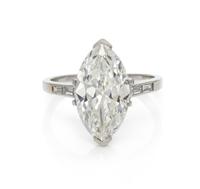 A Platinum and Diamond Ring,