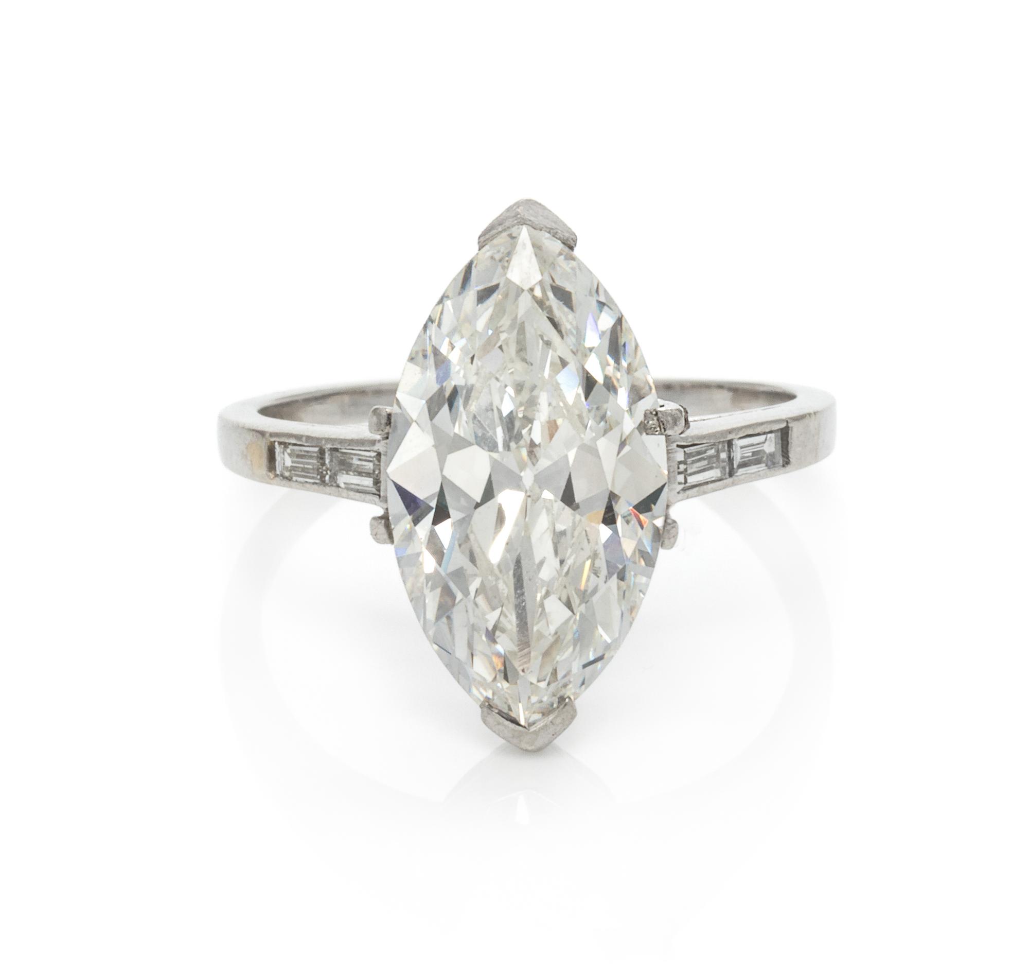A Platinum and Diamond Ring,