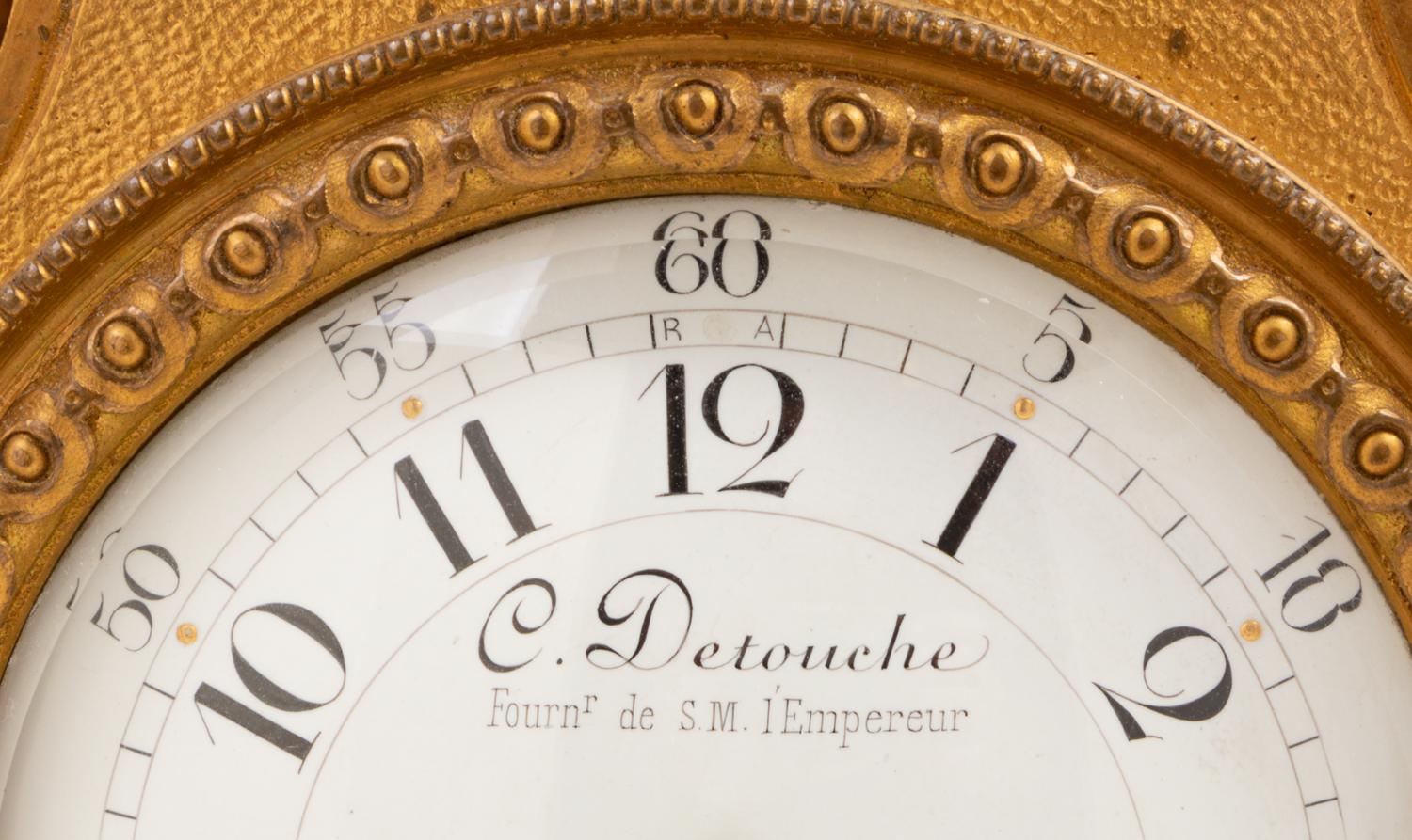 A Louis XVI Style Gilt Bronze Clock Garniture