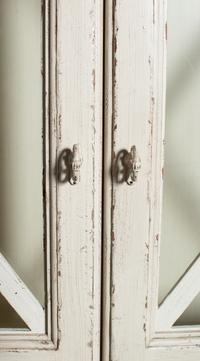 A Pair of Drexel Heritage Neoclassical Style Painted Glazed Door Cabinets