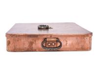 An American Copper Roasting Pan with Cover