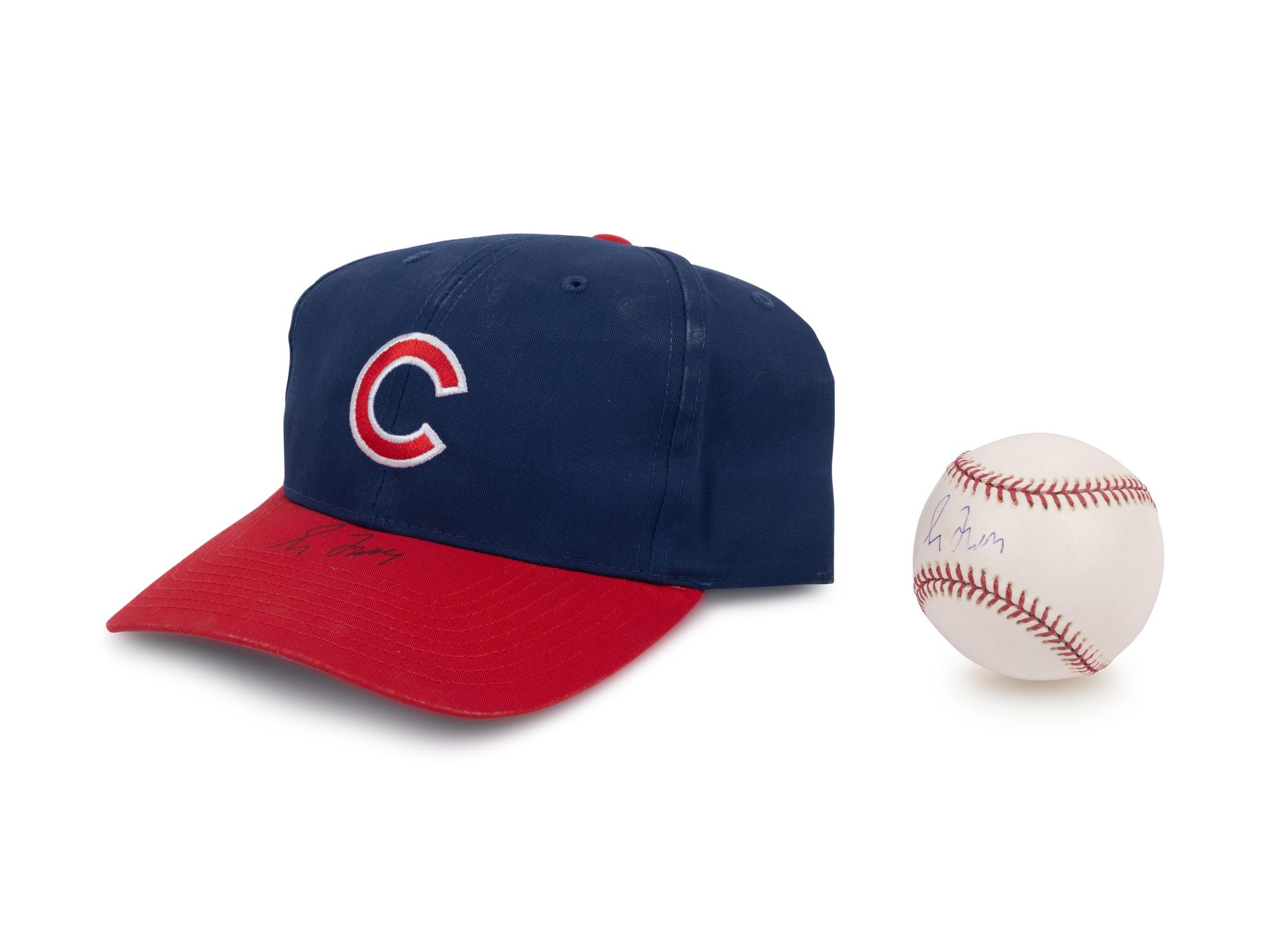 A Greg Maddux Signed Baseball and Chicago Cubs Hat (Beckett Authentication Services BAS Certified),