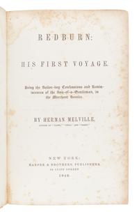 MELVILLE, Herman (1819-1891). Redburn: His First Voyage . New York: Harper, 1849.