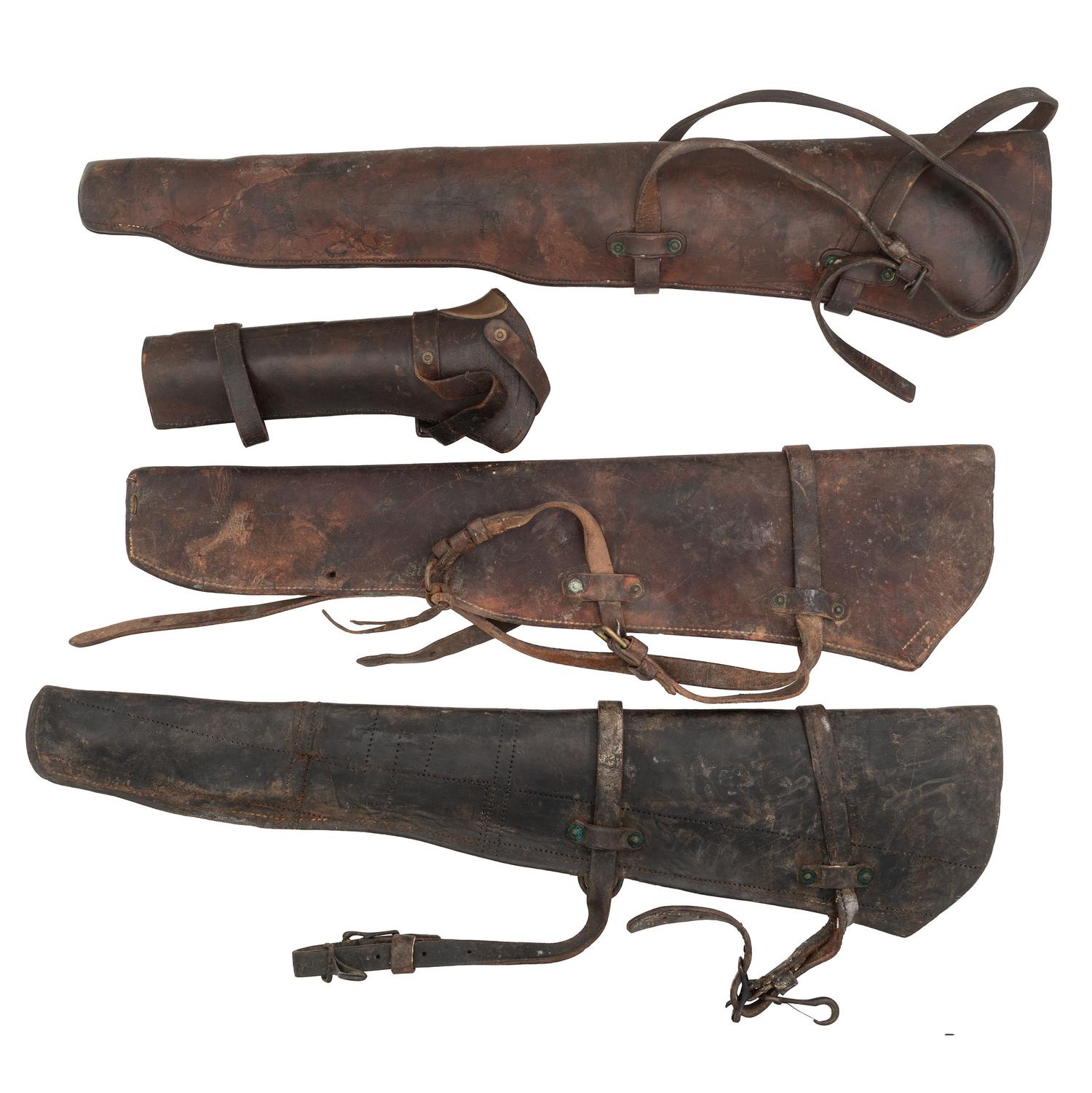 Lot of 3 US Military Rifle Scabbards, 1 Carbine Boot & A Receiver Cover