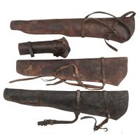 Lot of 3 US Military Rifle Scabbards, 1 Carbine Boot & A Receiver Cover