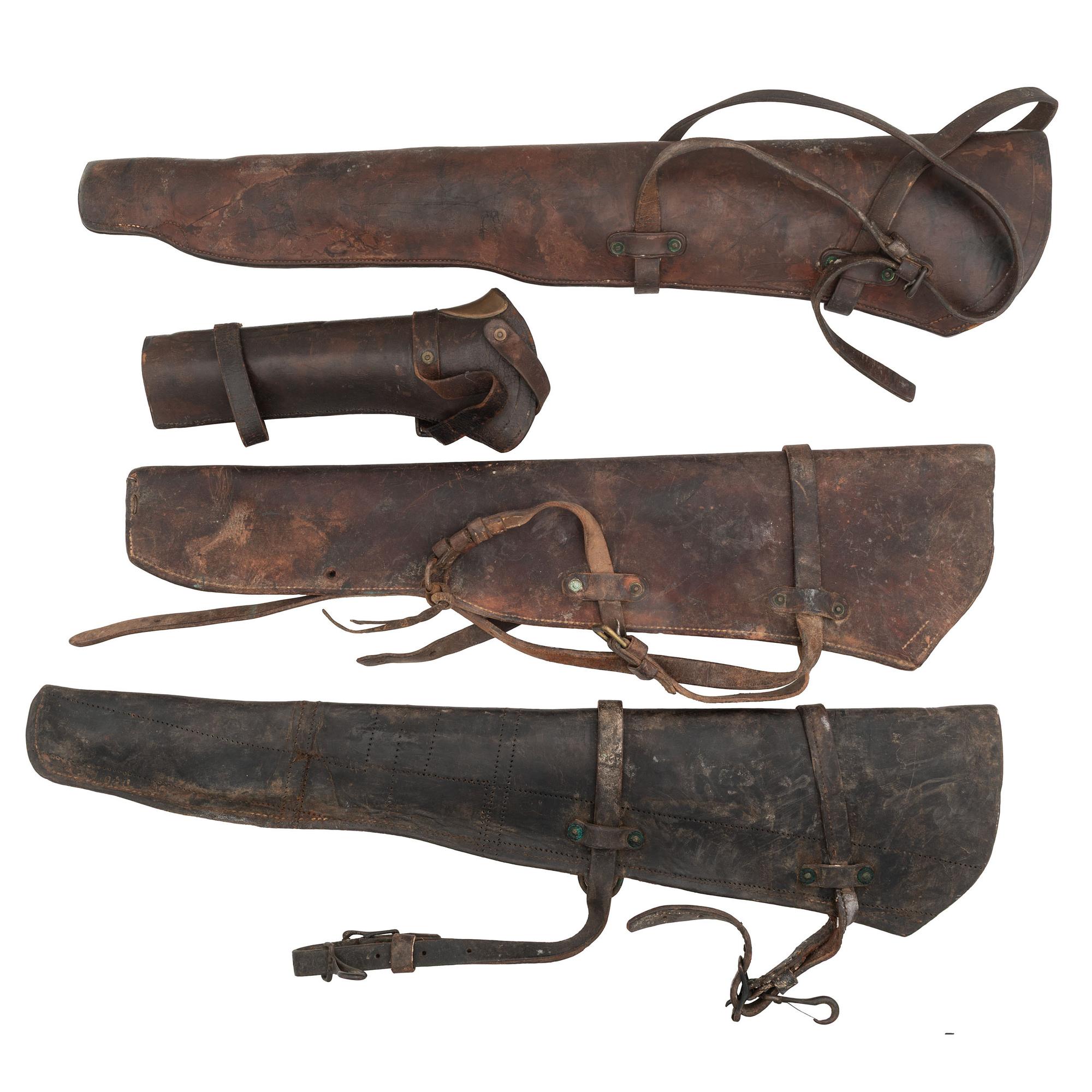 Lot of 3 US Military Rifle Scabbards, 1 Carbine Boot & A Receiver Cover