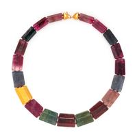 EILEEN COYNE, HIGH KARAT GOLD AND TOURMALINE BEAD NECKLACE