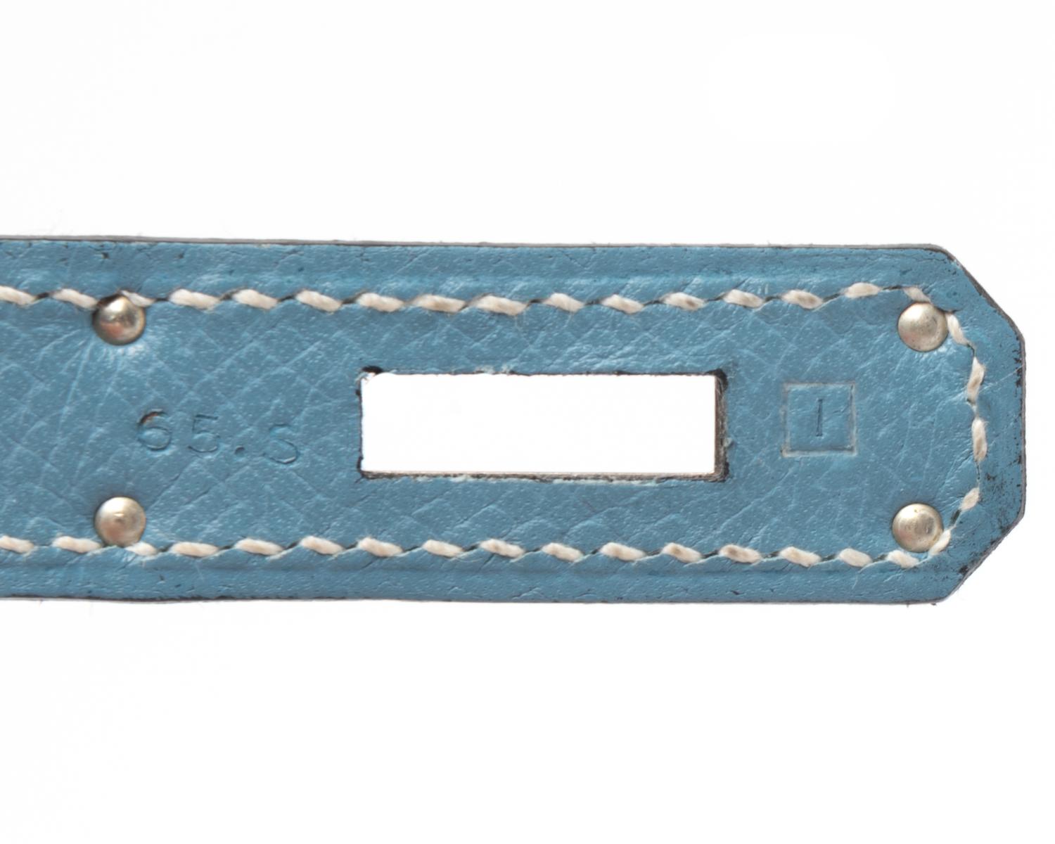 Hermès Kelly Retourne 28cm Blue Jean Bag, 2005