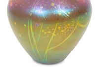 A Tiffany Studios Gold Decorated Favrile Glass Vase