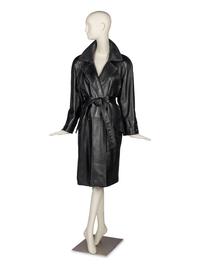 Gucci Belted Leather Coat, 1980s