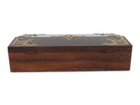 A Victorian Brass Mounted Rosewood Writing Slope