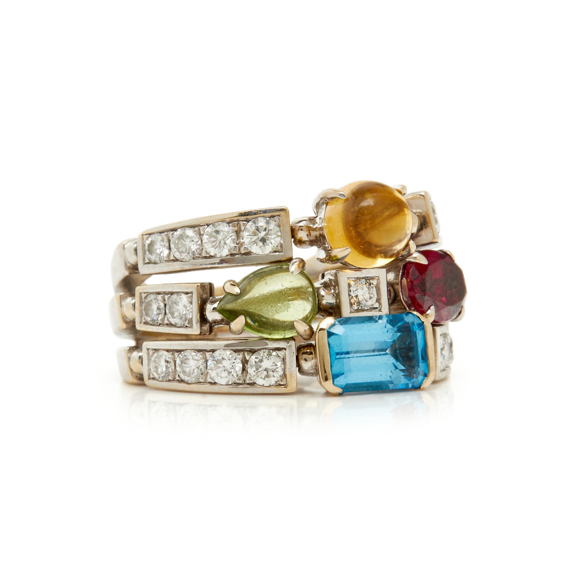 BULGARI, DIAMOND AND MULTI-GEM 'ALLEGRA' RING