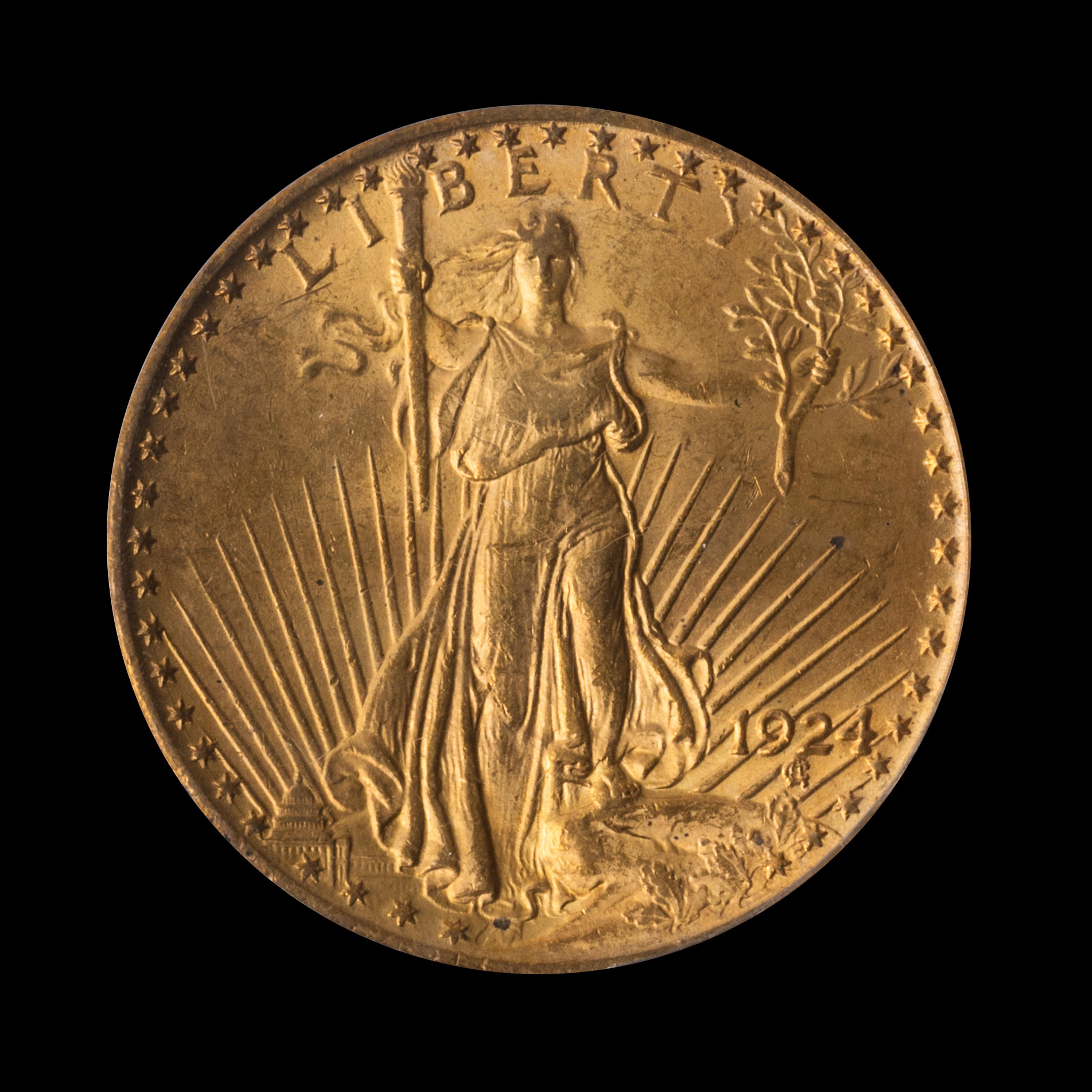 A United States 1924 St. Gaudens $20 Gold Coin