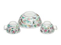 Nine Chinese Export Porcelain Famille Rose and Rose Medallion Articles