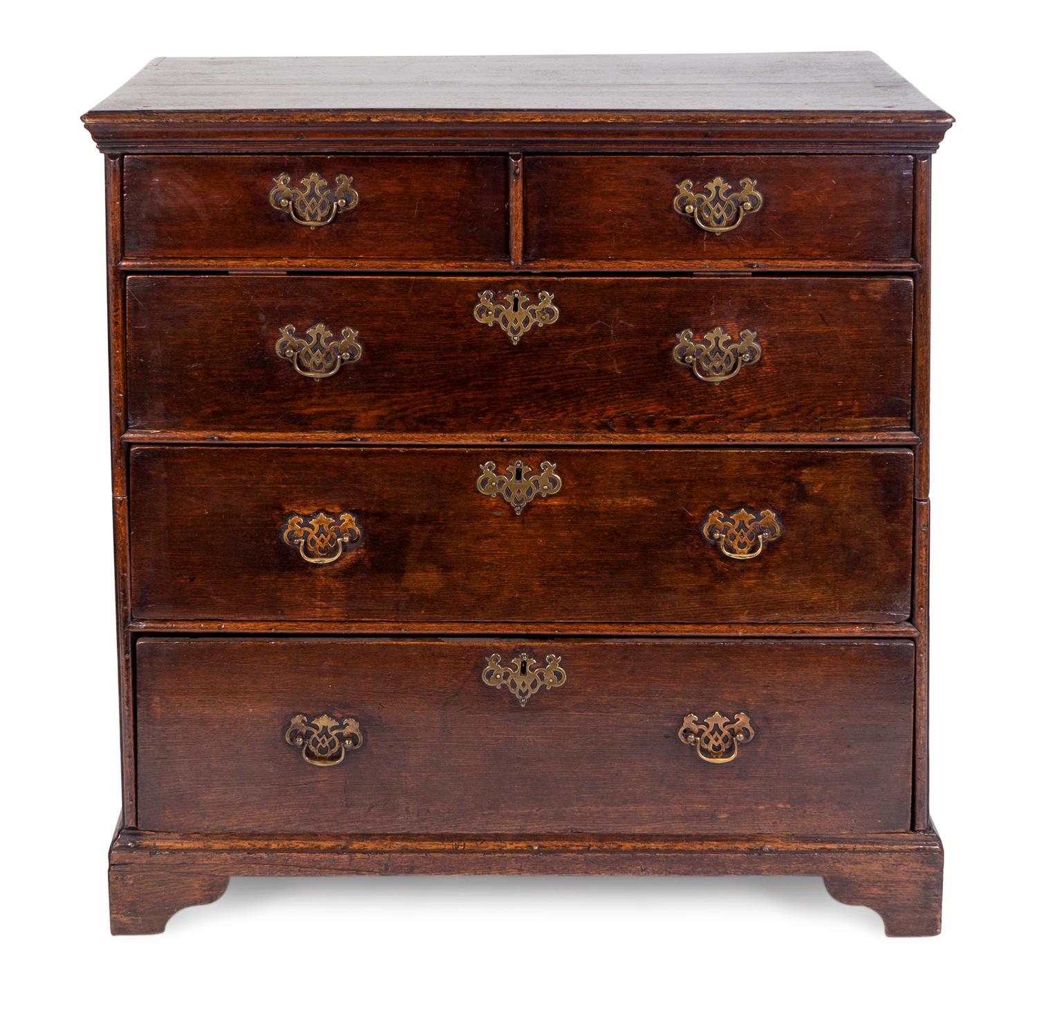 A George I Style Oak Chest of Drawers — 19TH CENTURY
