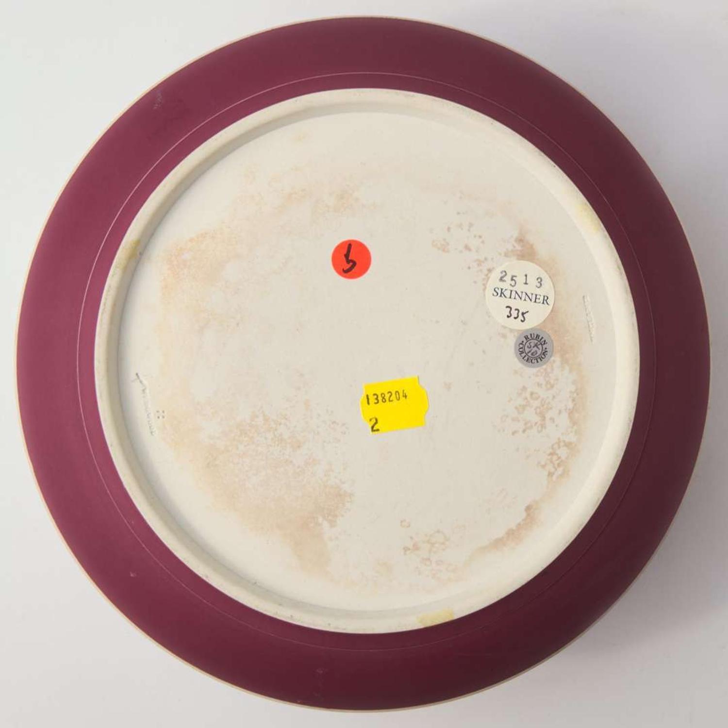 A Wedgwood Crimson Dip Jasperware Salad Bowl UK, circa 1910