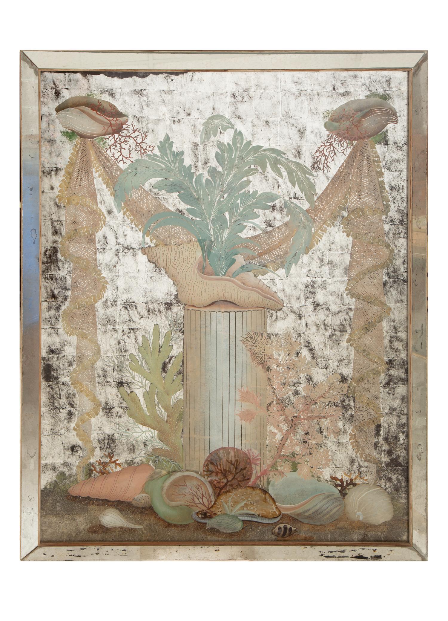 A French Reverse Painting on Glass