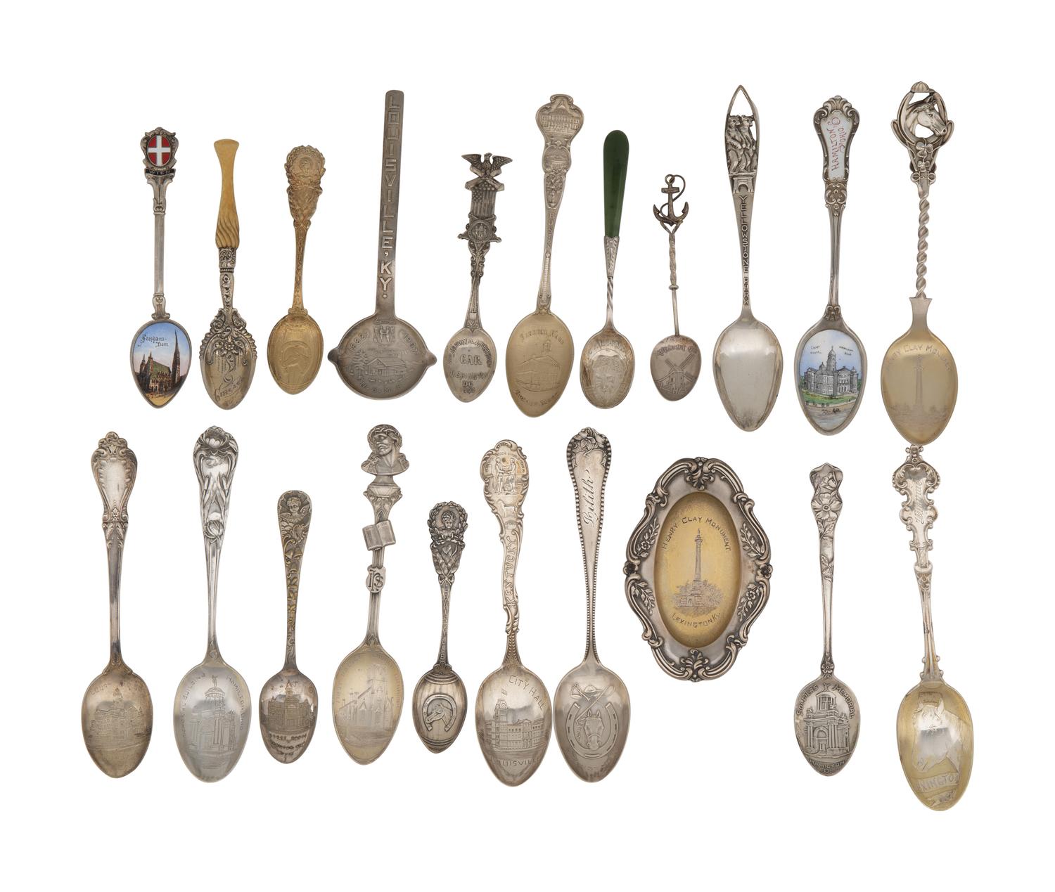 A Collection of Silver Souvenir Spoons