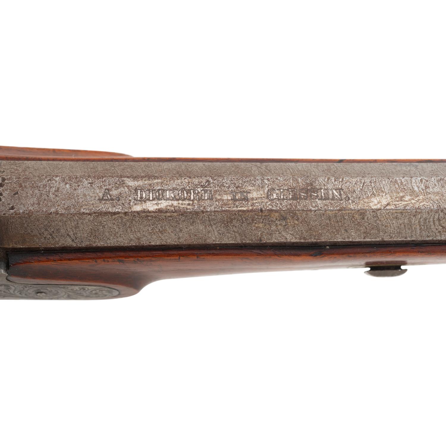 Pair of mid-19th Century Germanic Percussion Target Pistols by A. Dickore of Giessen