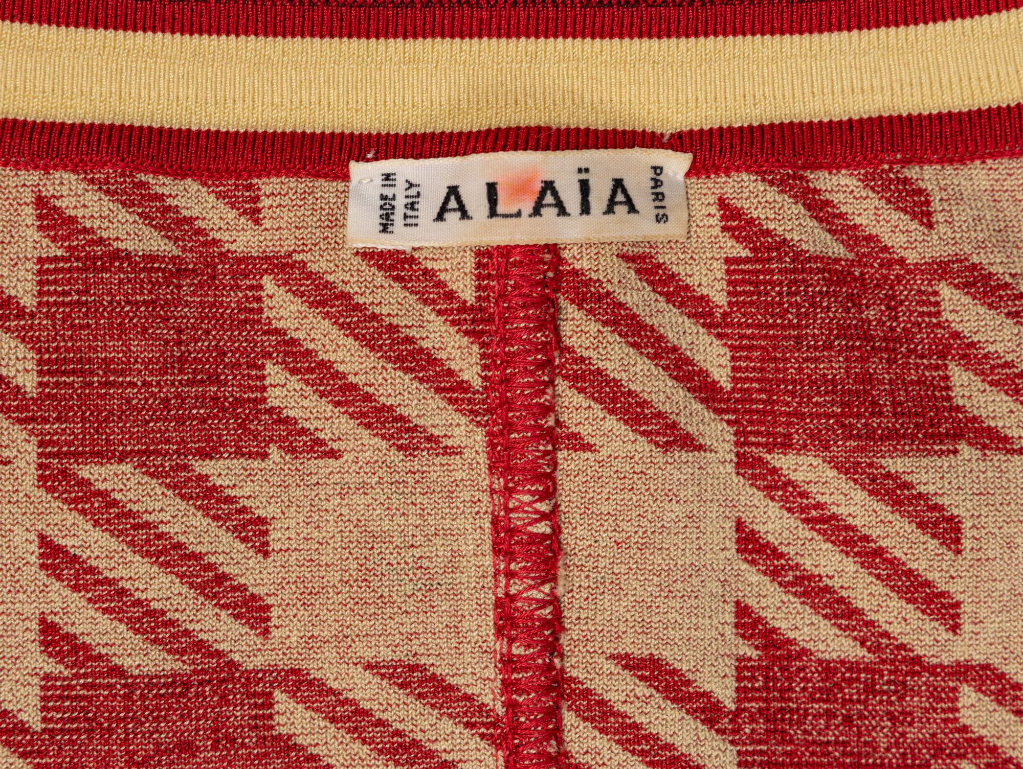 Alaïa, Red Gingham Knit Bodysuit, S/S 1991