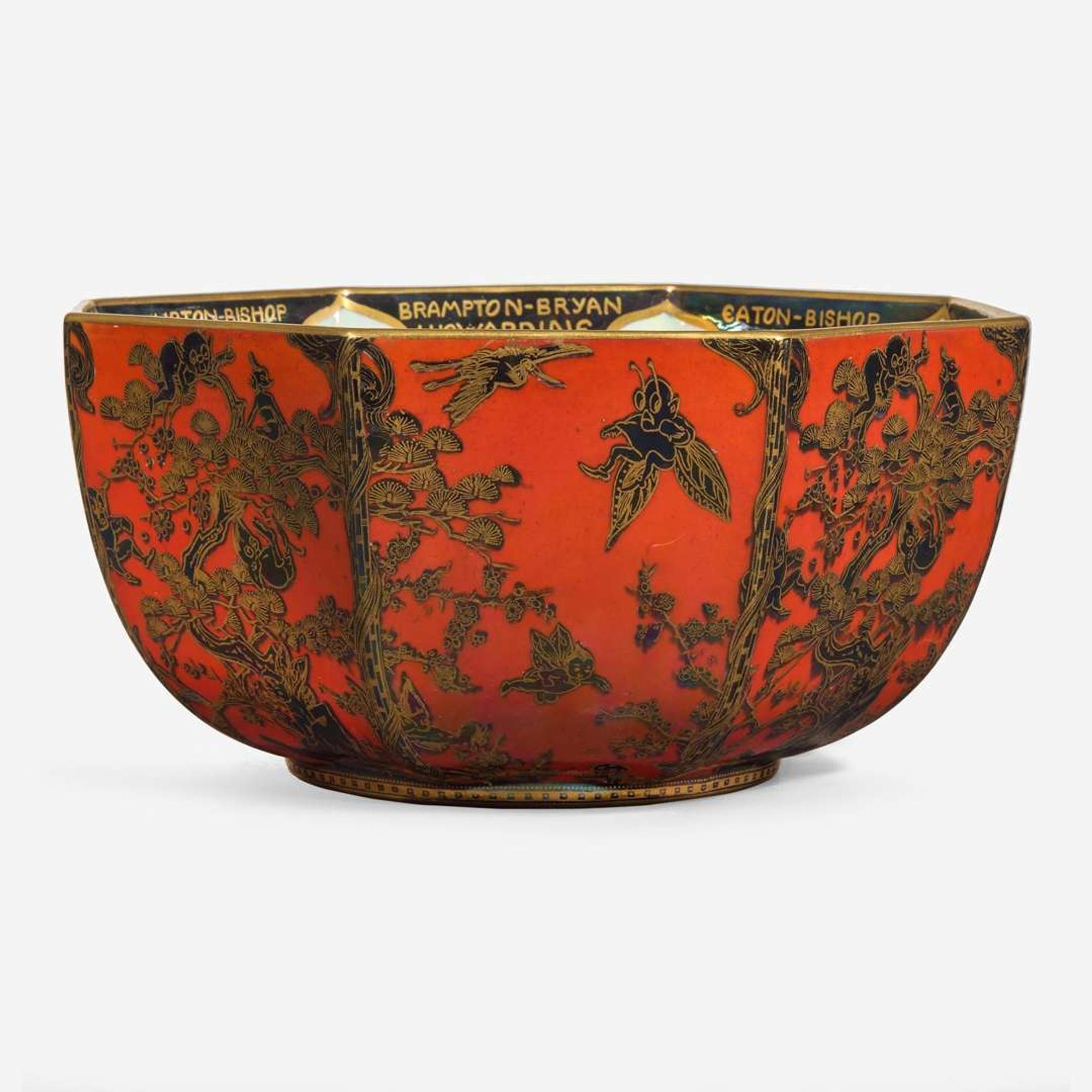 A Large Daisy Makeig-Jones (1881-1945) Wedgwood Fairyland Lustre Documentary Bowl UK, 1923