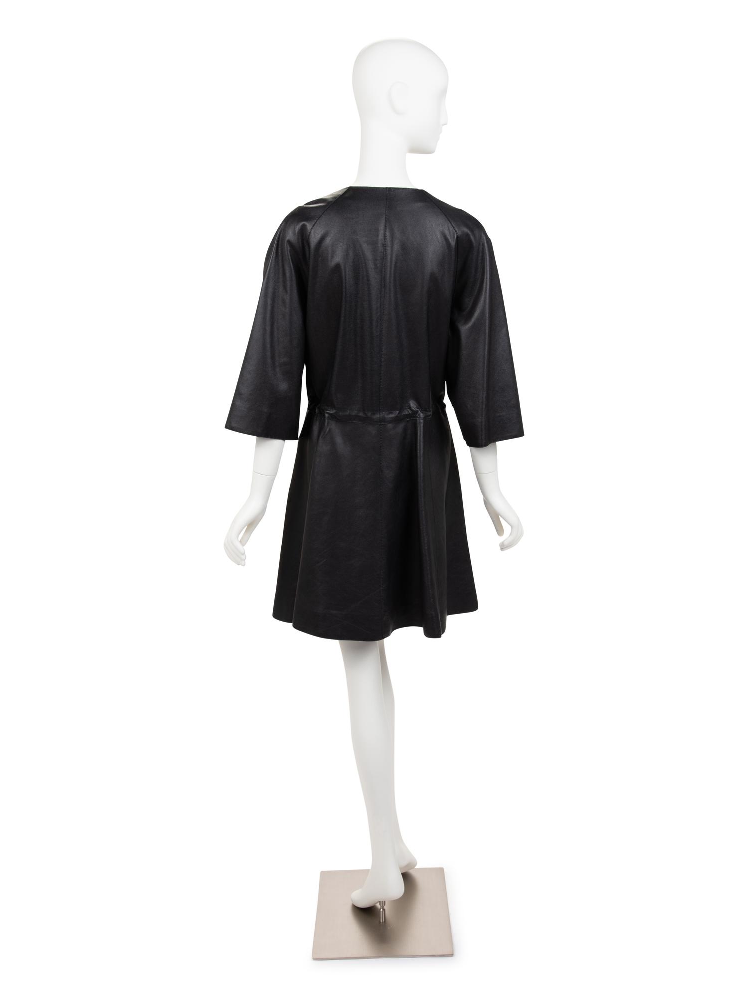 Giorgio Armani Leather Coat, 2000-10s