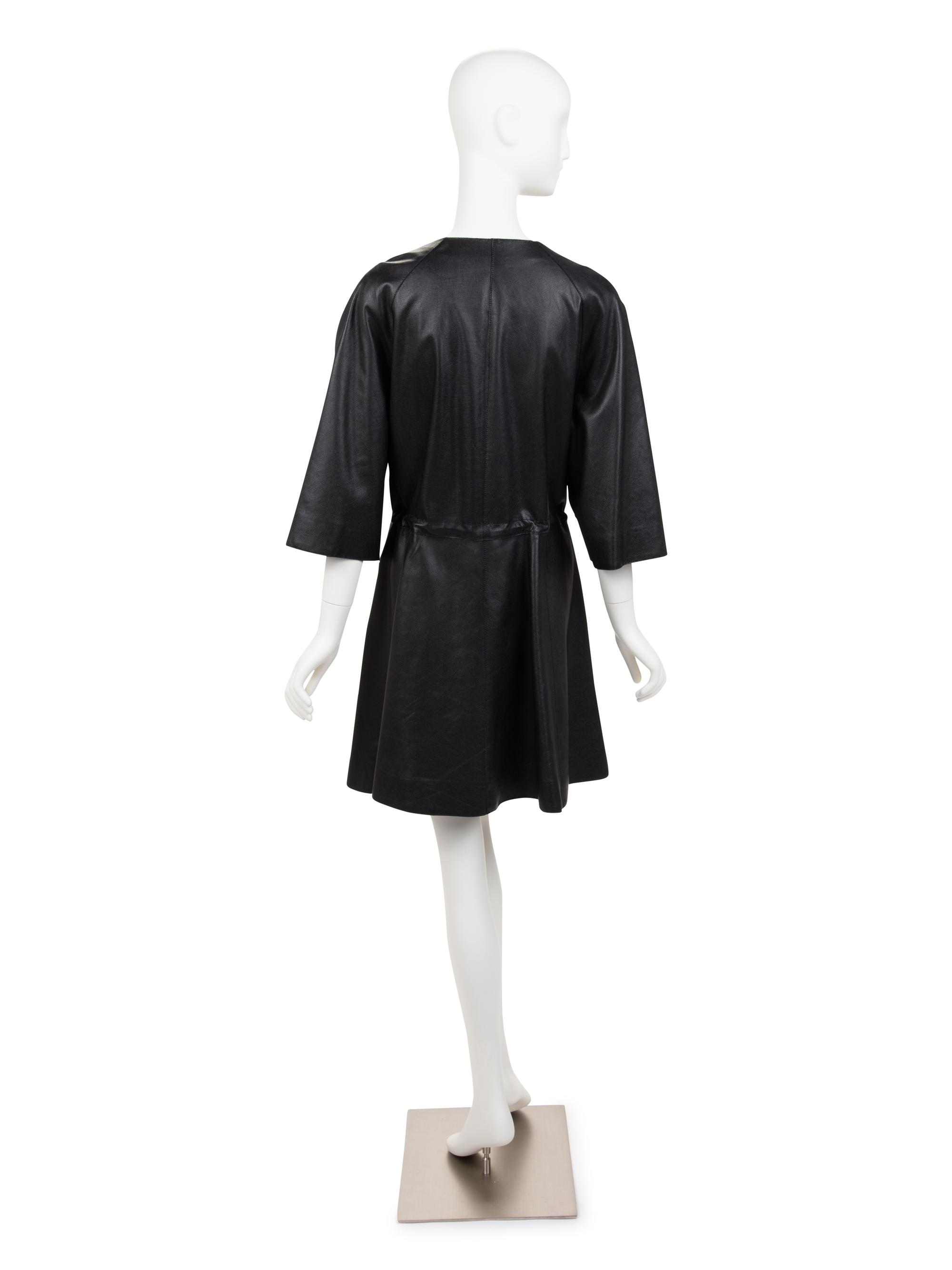 Giorgio Armani Leather Coat, 2000-10s