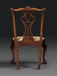 A Chippendale Shell Carved Walnut Claw-and-Ball Foot Side Chair