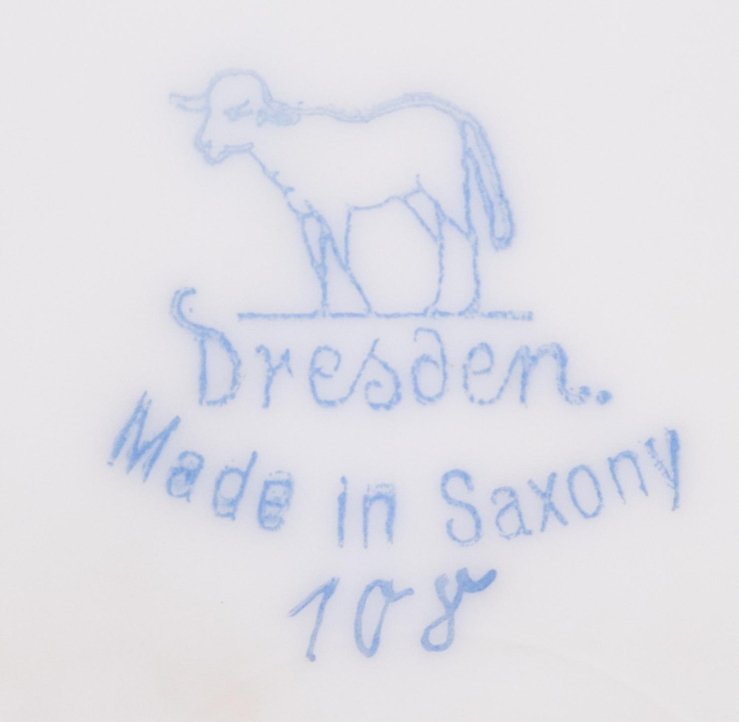 A Set of Twelve Dresden Porcelain Cabinet Plates