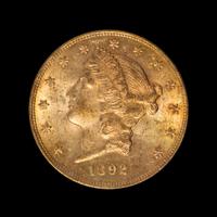 A United States 1892-CC Liberty Head $20 Gold Coin