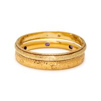 COLLECTION OF YELLOW GOLD BANGLE BRACELETS