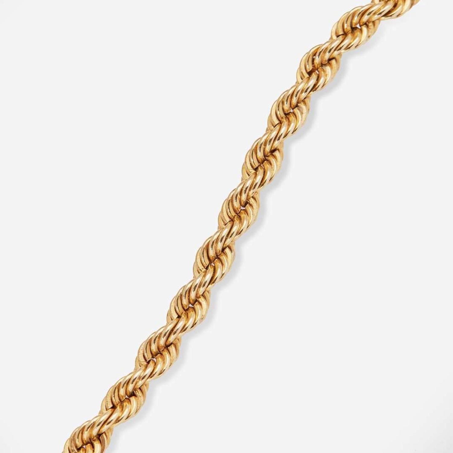 A 14K Yellow Gold Rope Chain