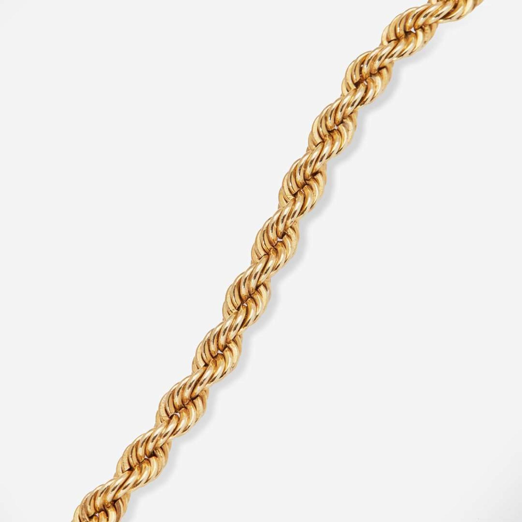 A 14K Yellow Gold Rope Chain