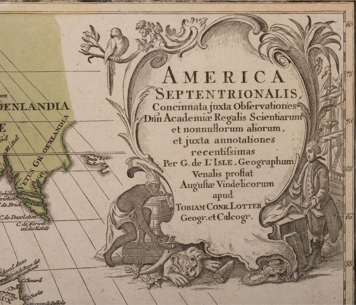 ROBERT DE VAUGONDY, Didier (1723-1786) Partie De l'Amerique Septent? qui comprend La Nouvelle France ou Le Canada . Paris, 1755.