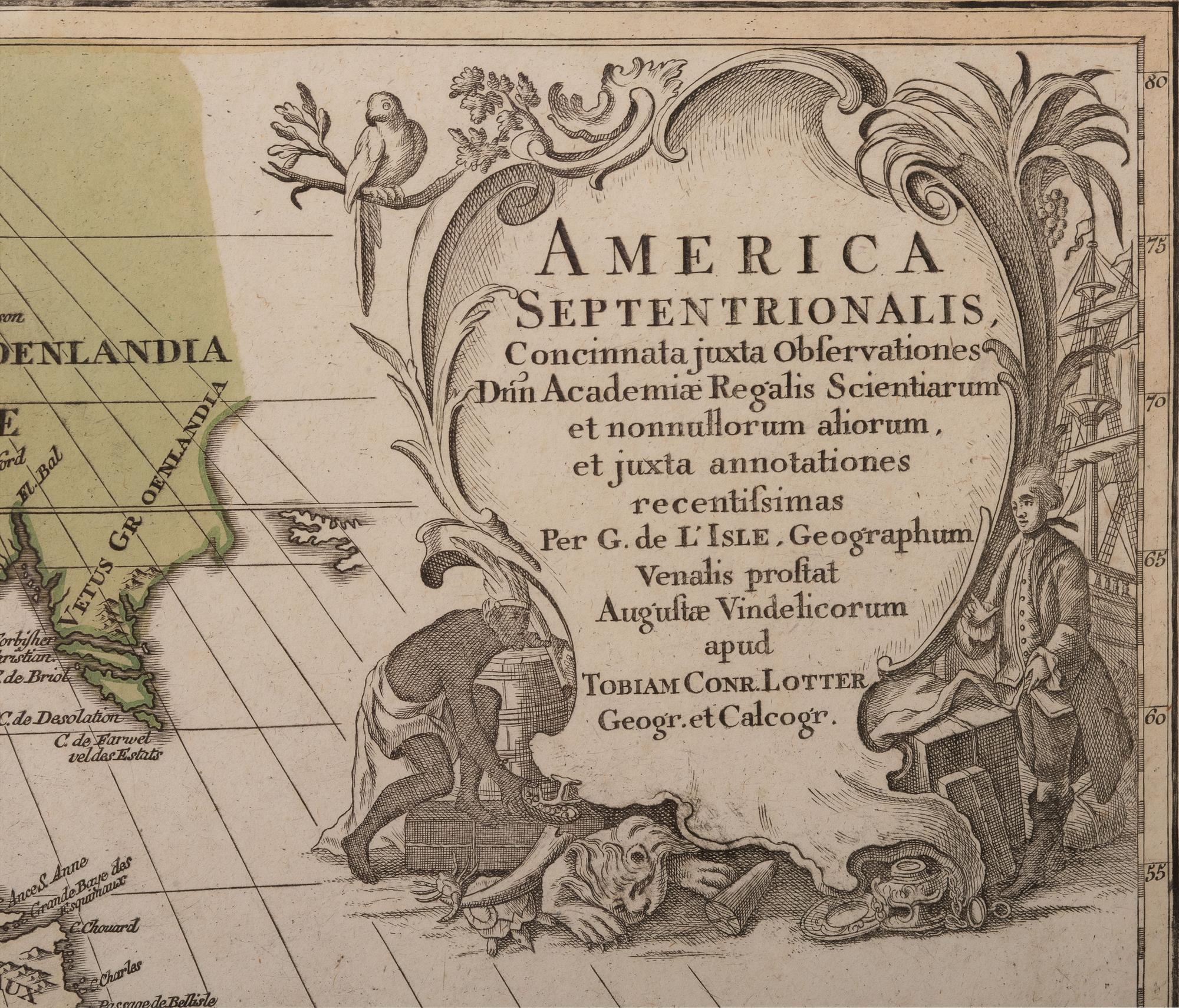 ROBERT DE VAUGONDY, Didier (1723-1786) Partie De l'Amerique Septent? qui comprend La Nouvelle France ou Le Canada . Paris, 1755.