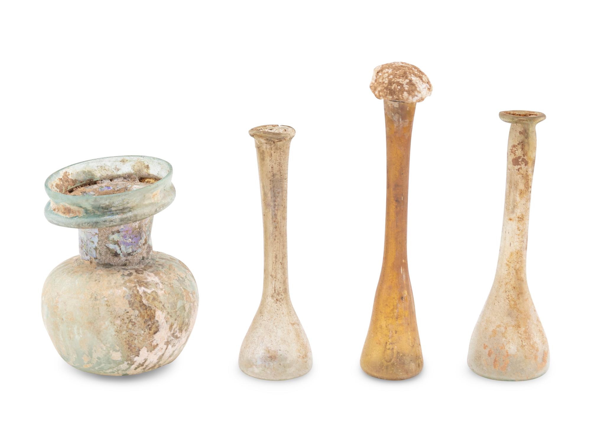 A Group of Four Roman Glass Vessels