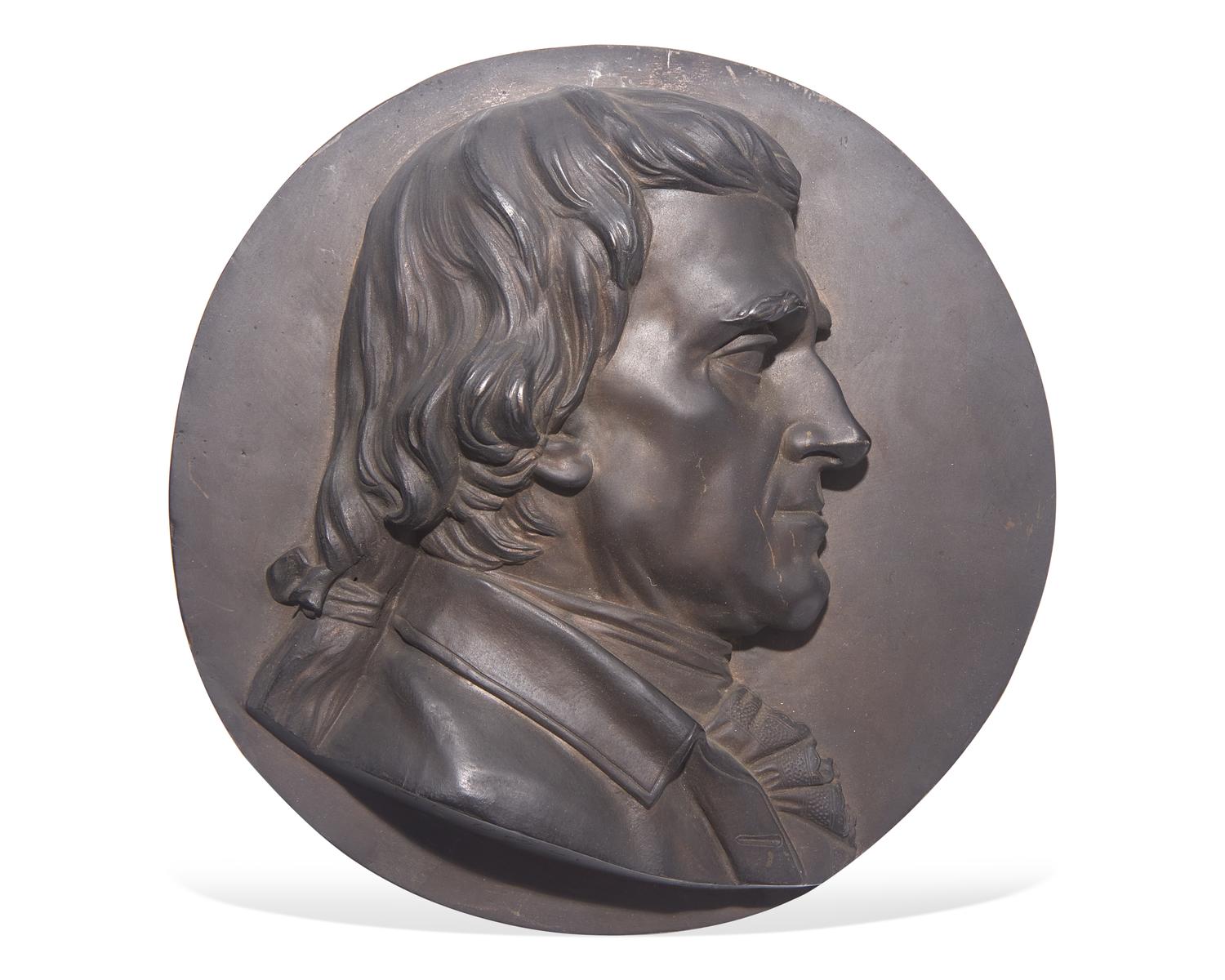 Henry Kirke Brown (1814-1886), A Rare Bronze Portrait Medallion of Thomas Jefferson (1743-1826), Dated "1850"