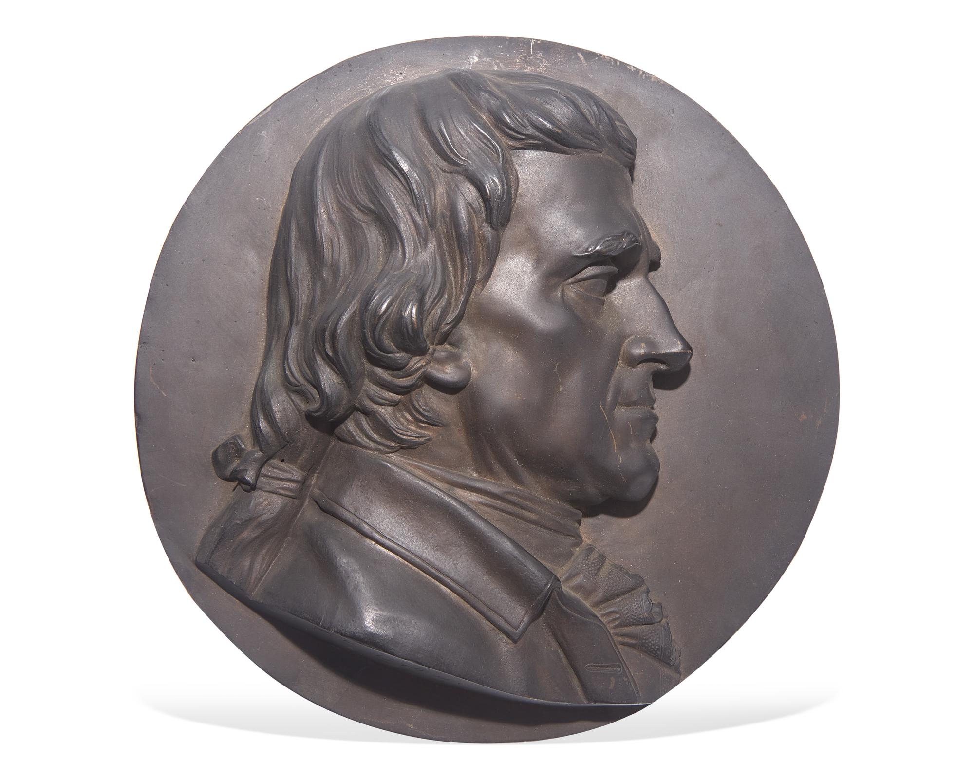 Henry Kirke Brown (1814-1886), A Rare Bronze Portrait Medallion of Thomas Jefferson (1743-1826), Dated "1850"