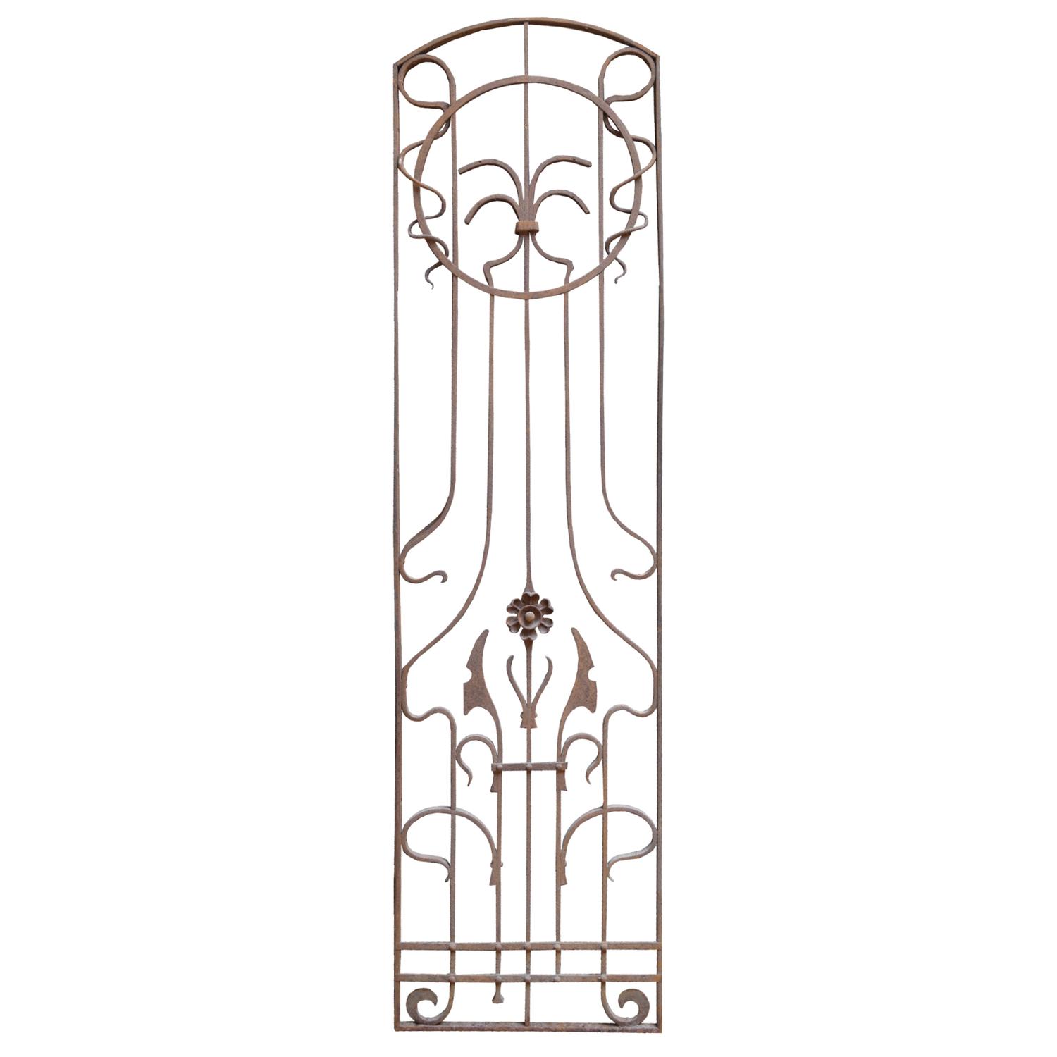 A Set of Six Wrought Iron Panels 23.5" W x .75" D x 89.5" H — Italy, 20th Century