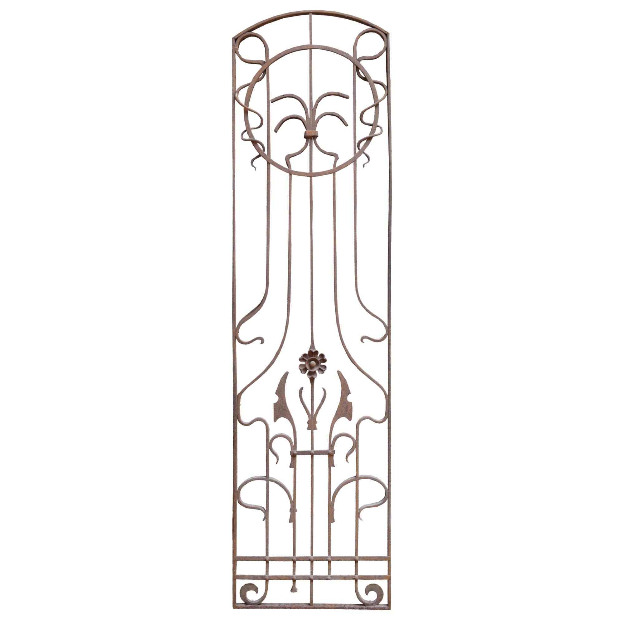 A Set of Six Wrought Iron Panels 23.5" W x .75" D x 89.5" H — Italy, 20th Century
