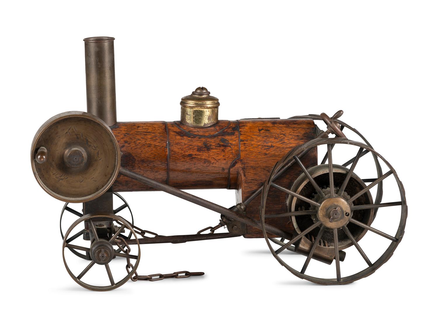 A Scratch-Made Wood and Metal Steam Tractor