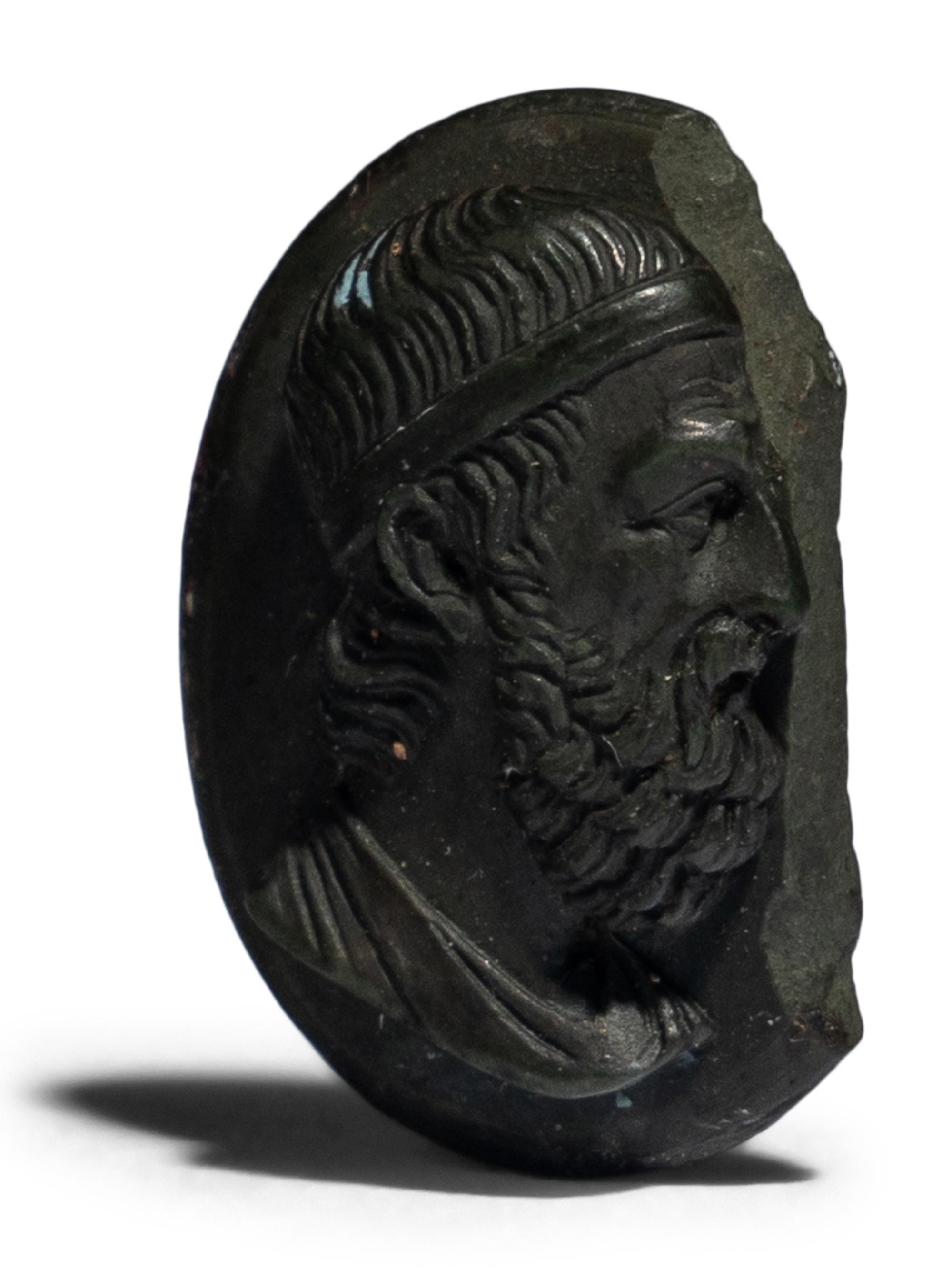 A Neoclassic Lava Stone Cameo