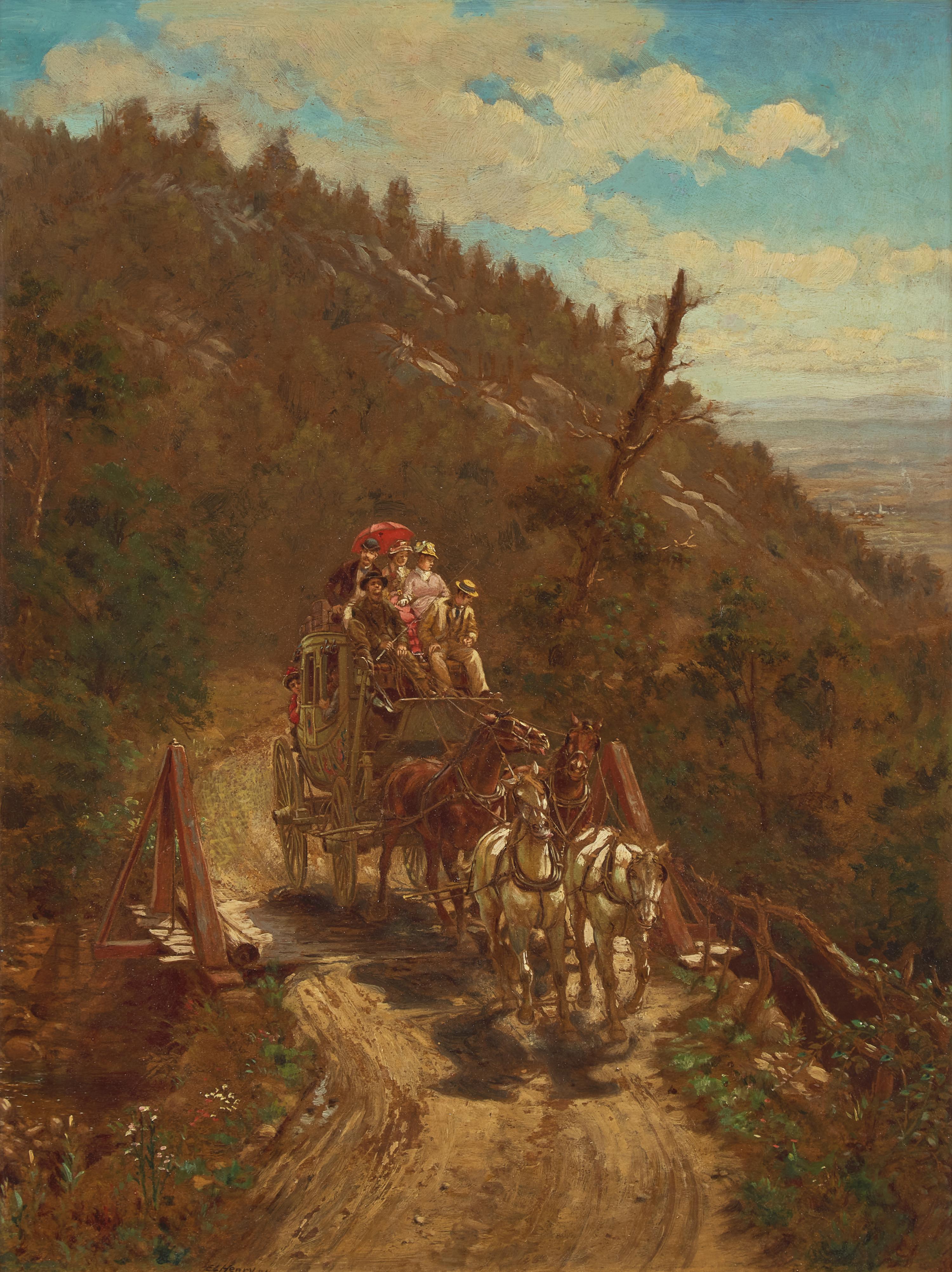 Edward Lamson Henry (American, 1841-1919) — The Mountain Stage , 1881